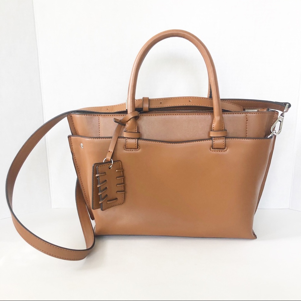 NWOT Zara City bag w Crossbody Strap & Top Handles